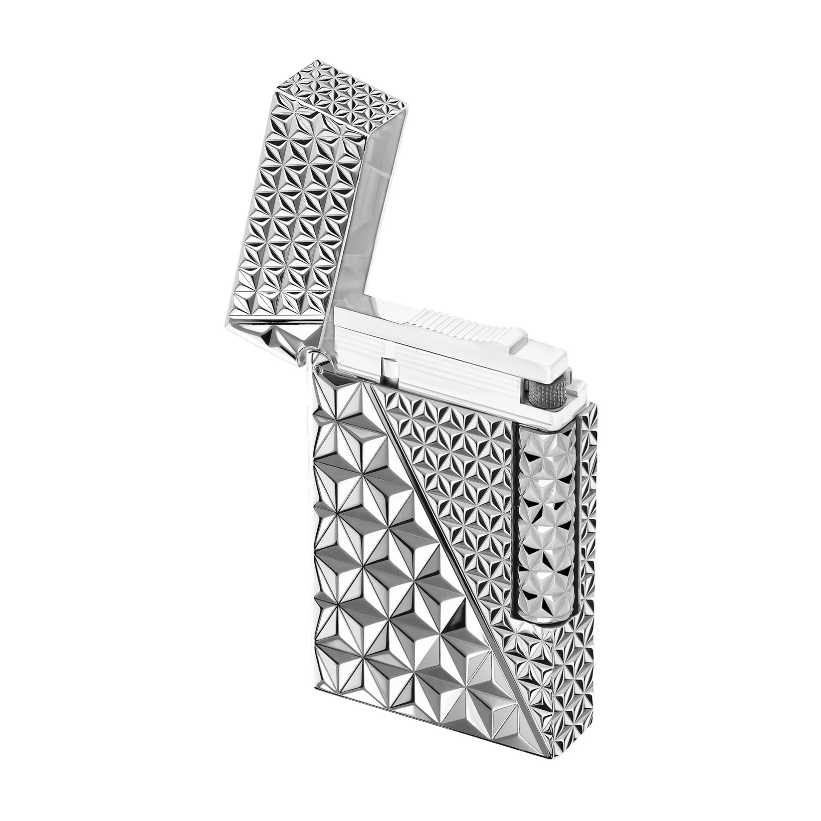 S.T. Dupont Ligne 2 Double Fire X Silver Lighter c16645 S.T. Dupont Ligne 2 Double Fire X Silver Lighter c16645